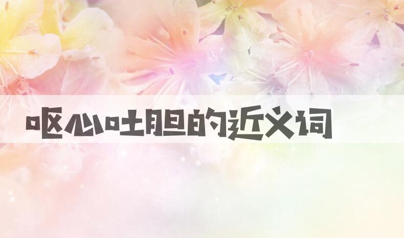 用呕心吐胆造句