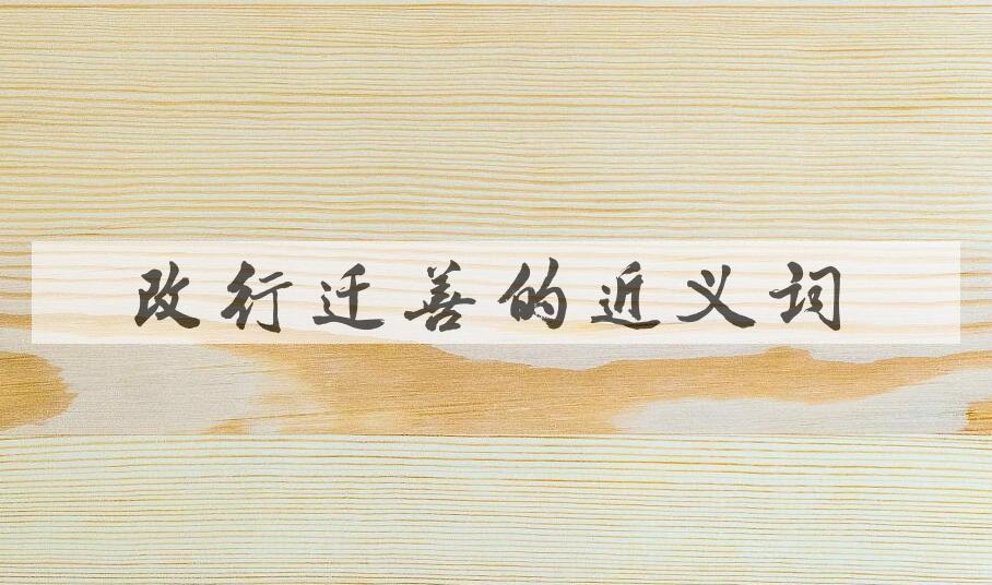 用改行迁善造句