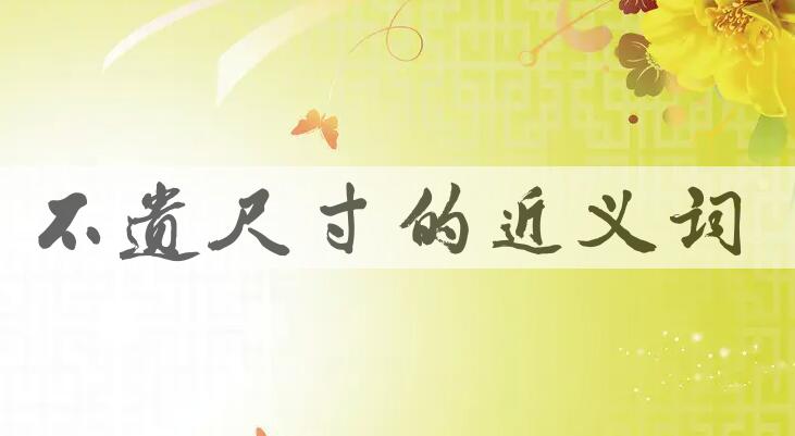 用不遗尺寸造句