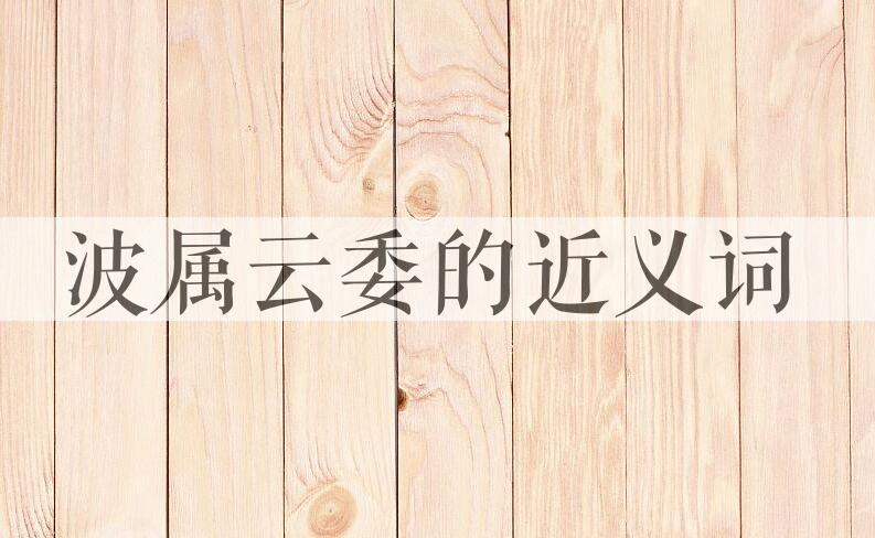 用波属云委造句