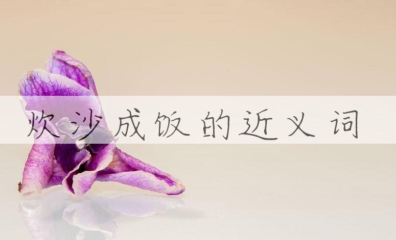 用炊沙成饭造句