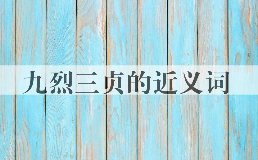 用九烈三贞造句
