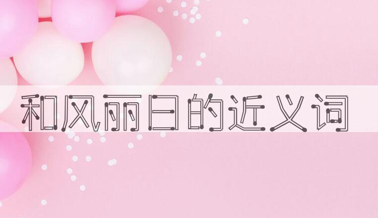 用和风丽日造句