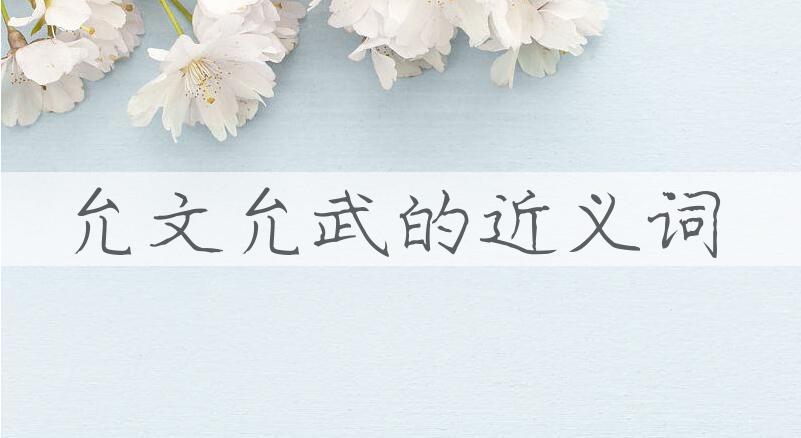 用允文允武造句