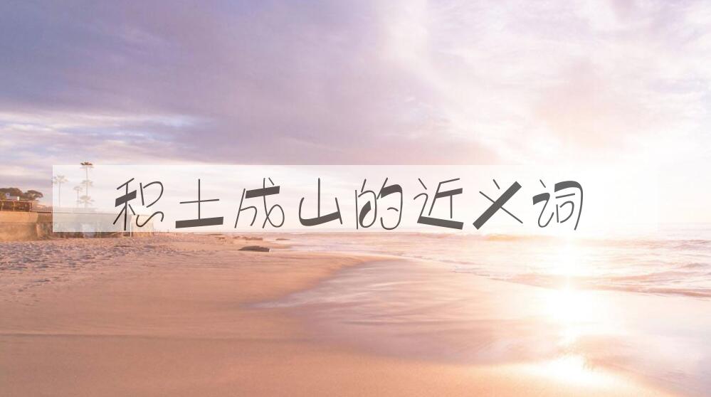 用积土成山造句