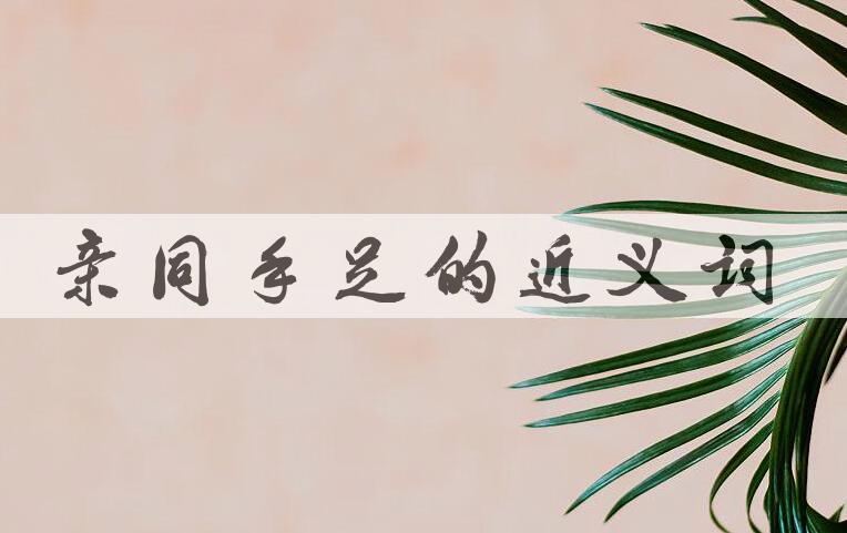 用亲同手足造句
