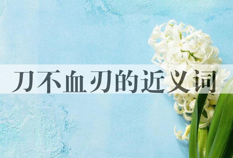用刀不血刃造句