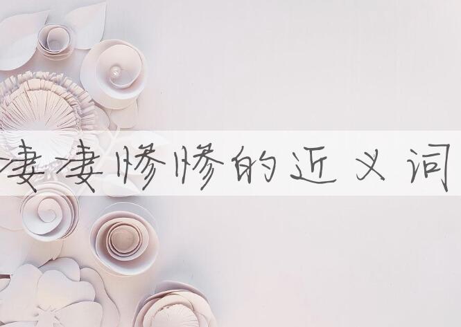 用凄凄惨惨造句