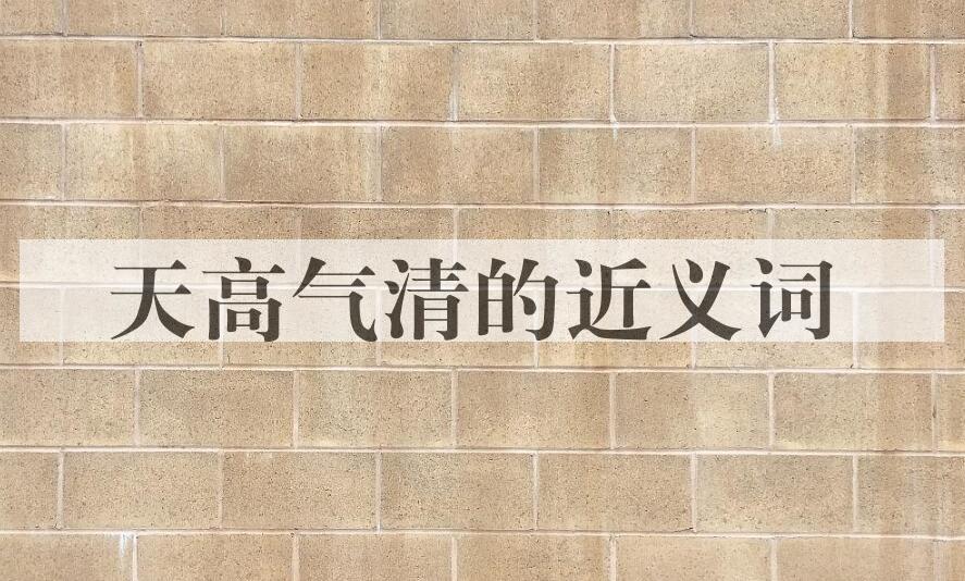 用天高气清造句