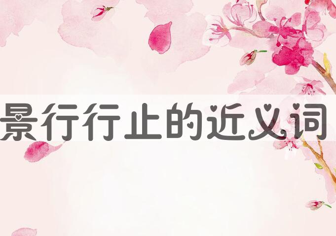 用景行行止造句