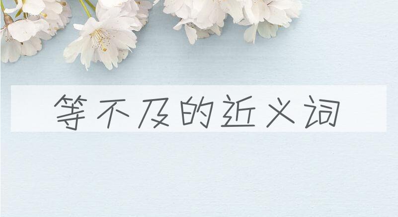 用等不及造句