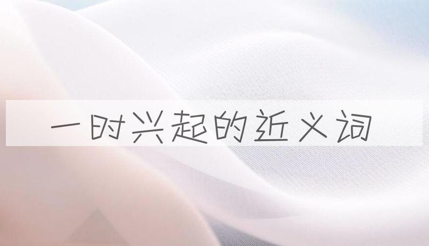 用一时兴起造句