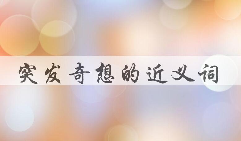 用突发奇想造句