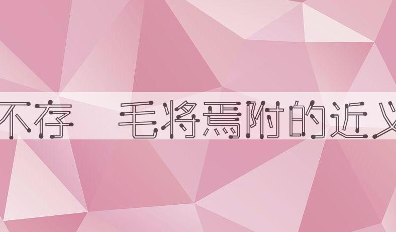 用皮之不存﹐毛将焉附造句