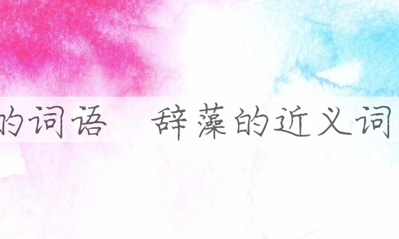 用的词语～辞藻造句