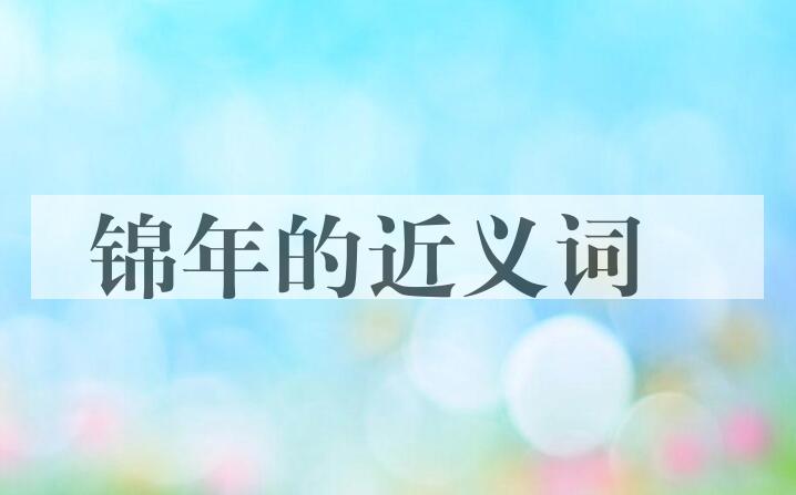 用锦年造句