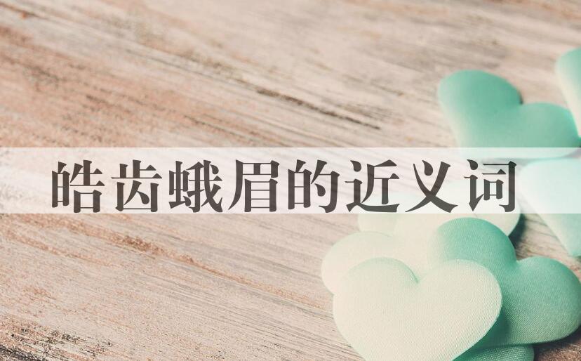 用皓齿蛾眉造句