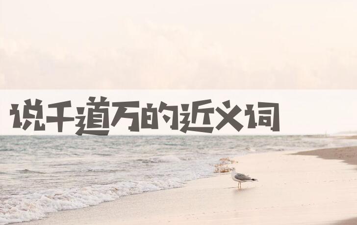 用说千道万造句