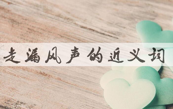 用走漏风声造句