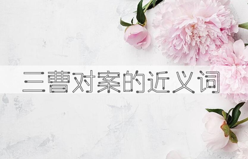 用三曹对案造句