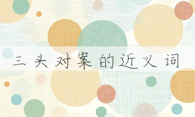 用三头对案造句