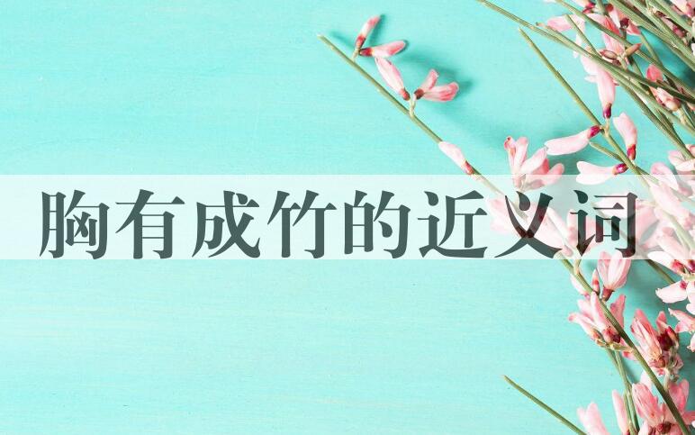 用胸有成竹造句