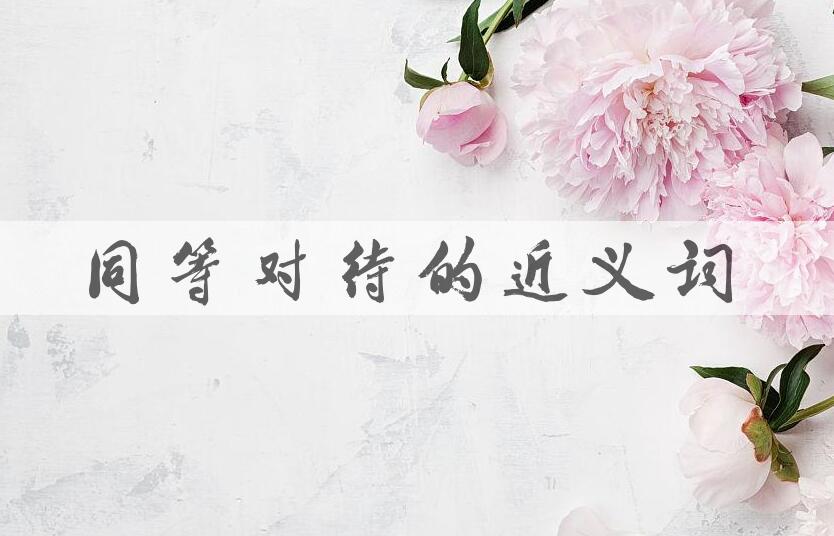 用同等对待造句