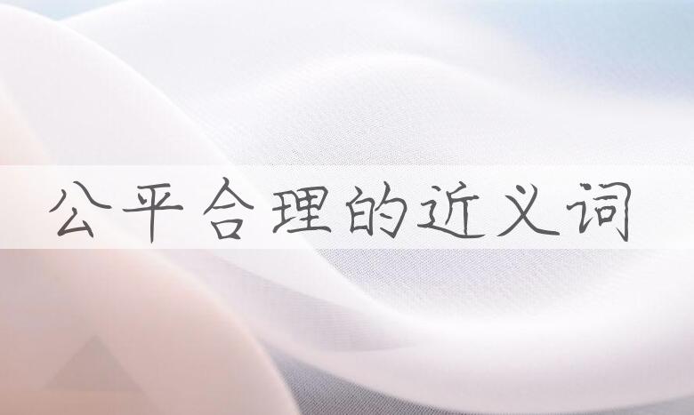 用公平合理造句