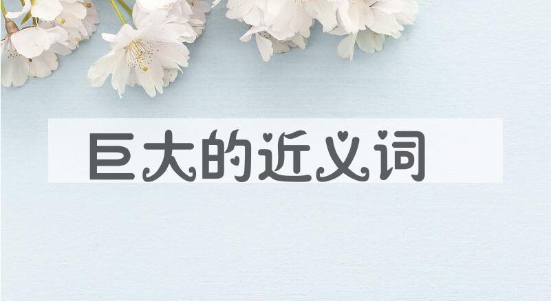 用巨大造句