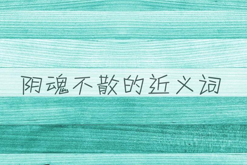 用阴魂不散造句