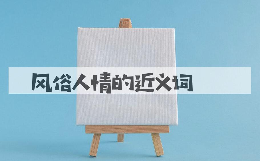 用风俗人情造句