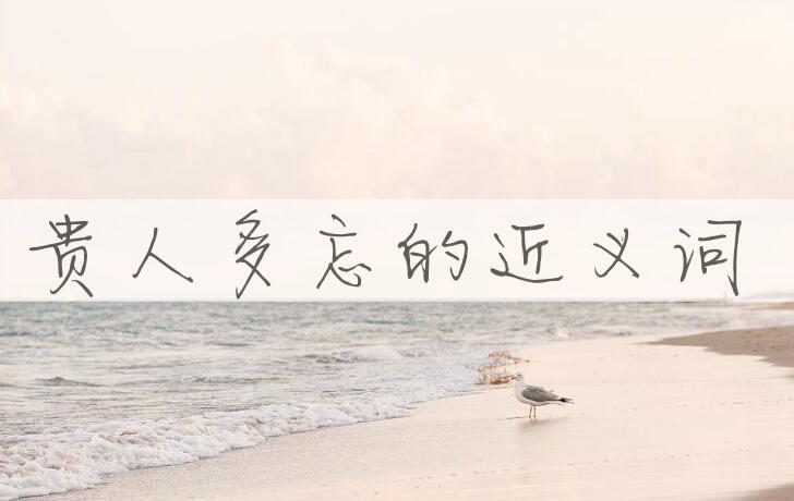 用贵人多忘造句