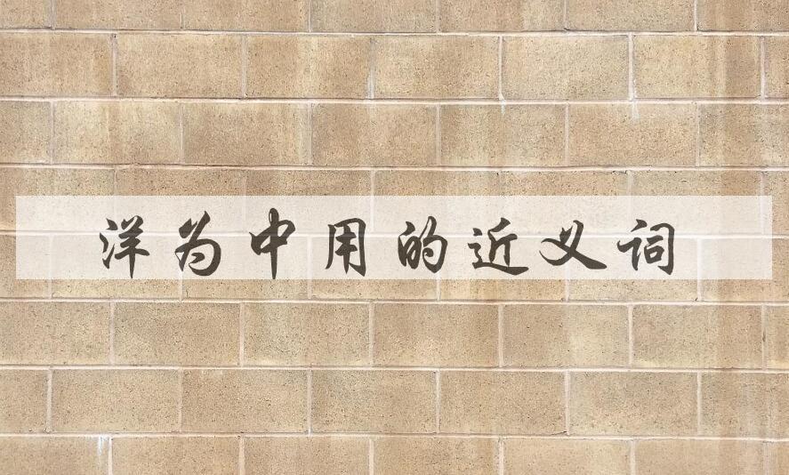 用洋为中用造句