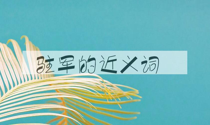 用驻军造句