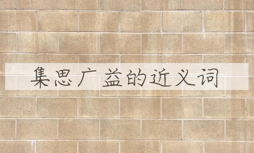 用集思广益造句