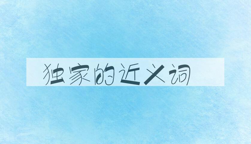 用独家造句