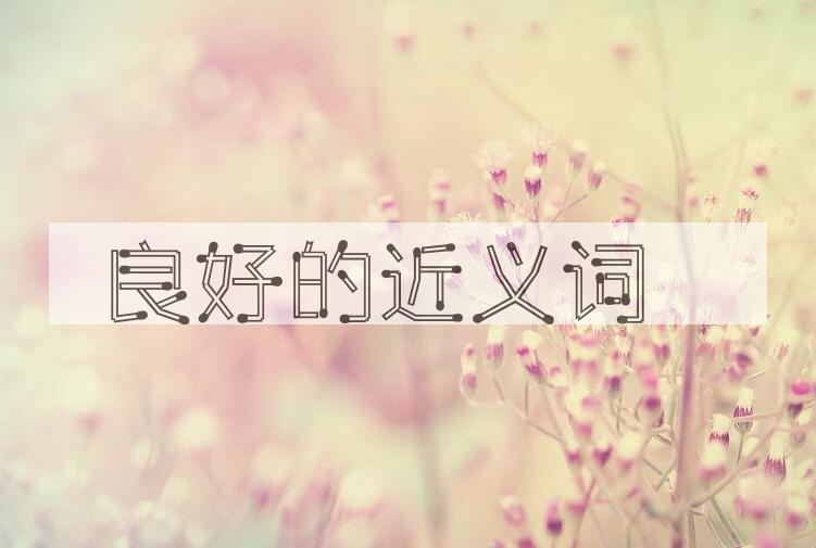 用良好造句