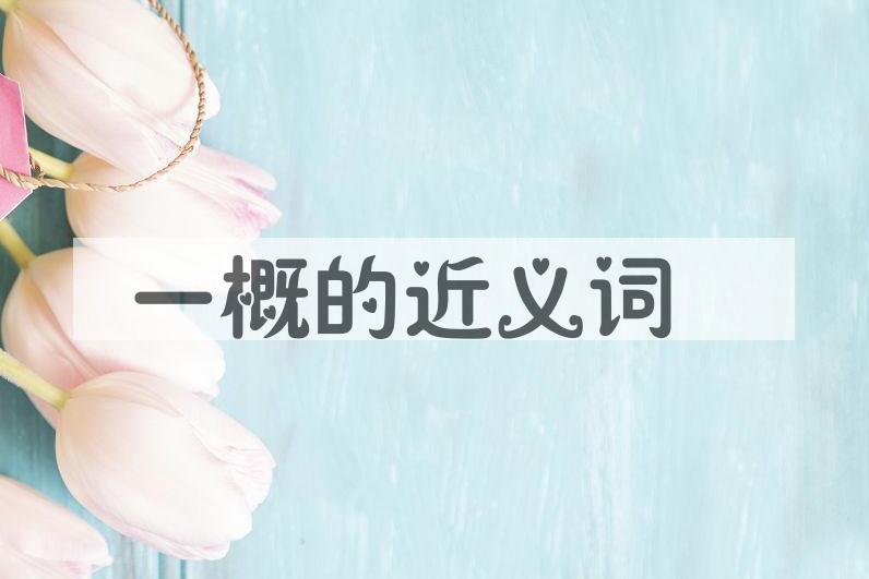 用一概造句