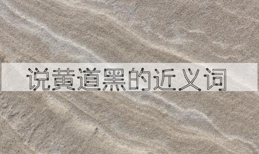 用说黄道黑造句