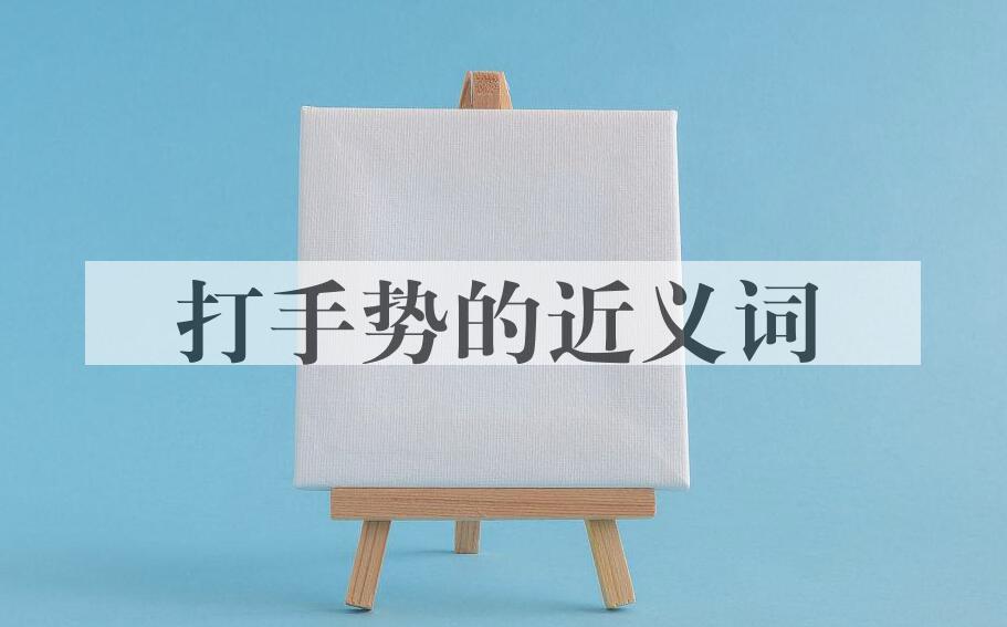 用打手势造句