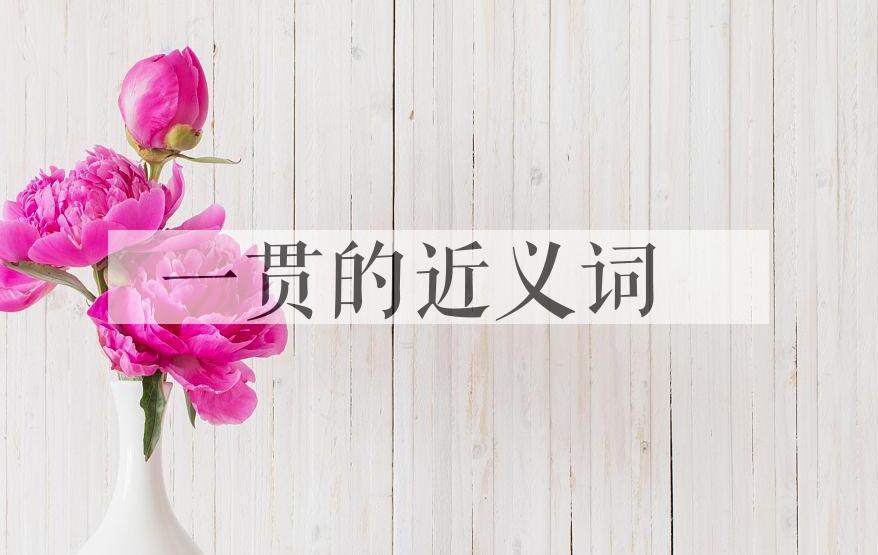 用一贯造句