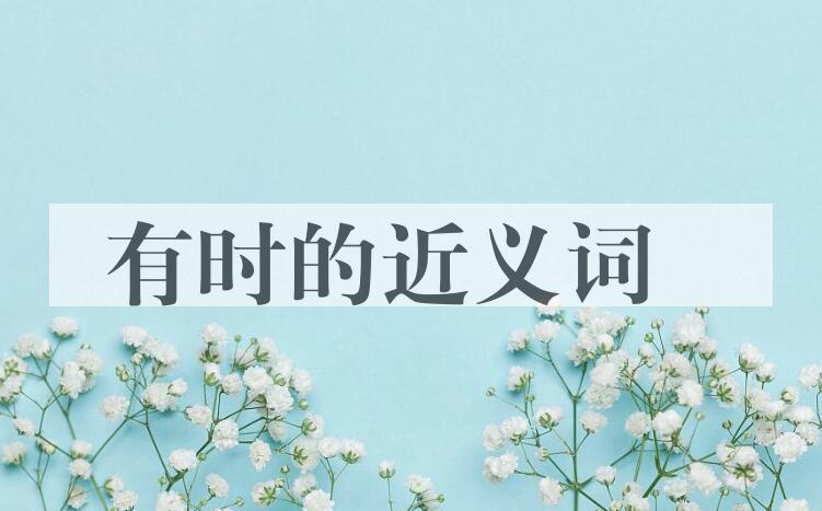 用有时造句