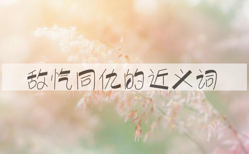 用敌忾同仇造句