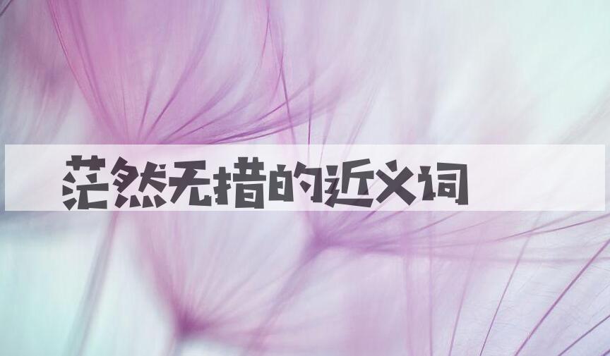 用茫然无措造句