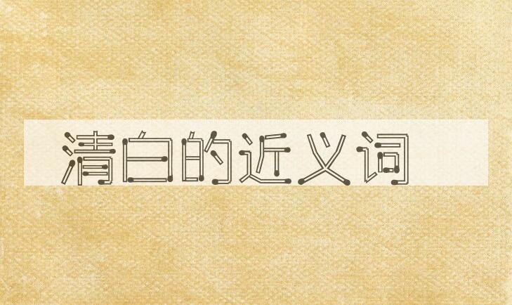 用清白造句