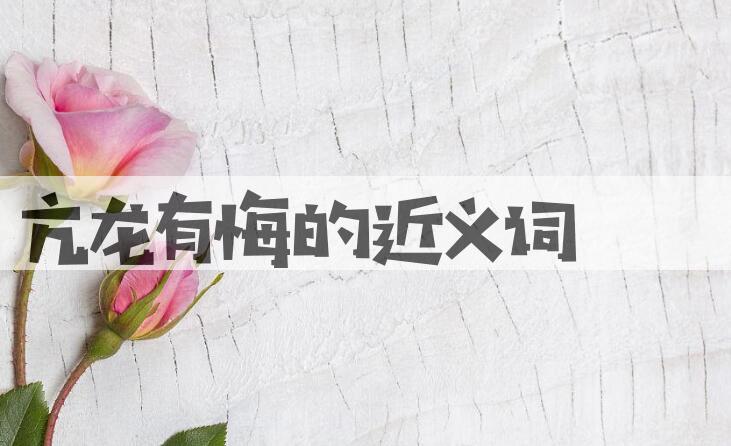 用亢龙有悔造句