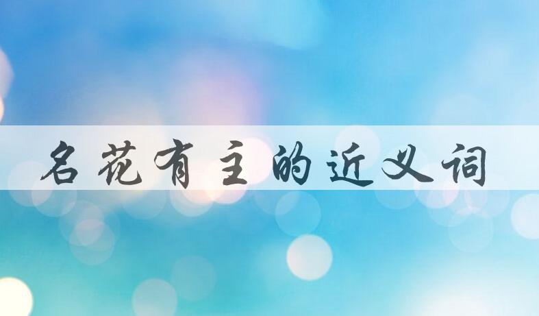 用名花有主造句