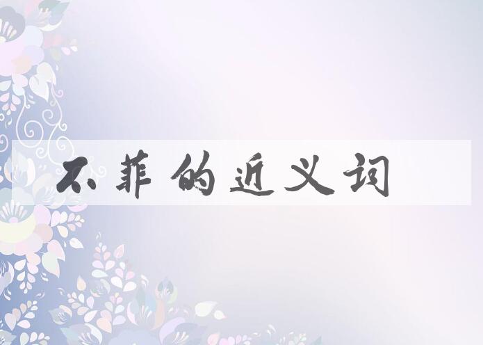 用不菲造句