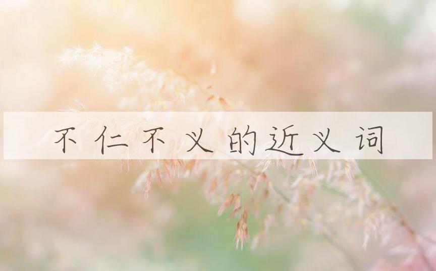 用不仁不义造句