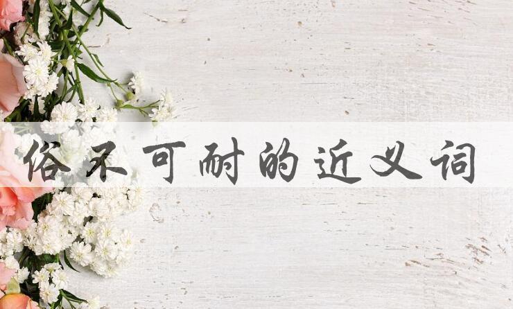 用俗不可耐造句